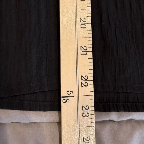 Sam Edelman Emmeline Smocking Trimmed Blouse Black Blouson Sleeves Size Medium - Picture 11 of 13